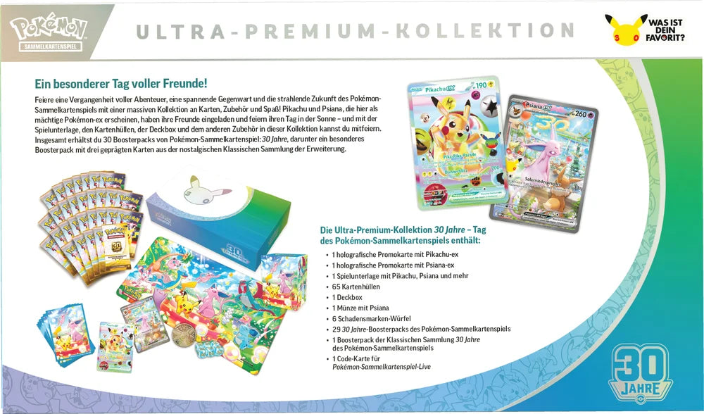 Pokémon-Sammelkartenspiel: Ultra-Premium-Kollektion 30 Jahre: Tag