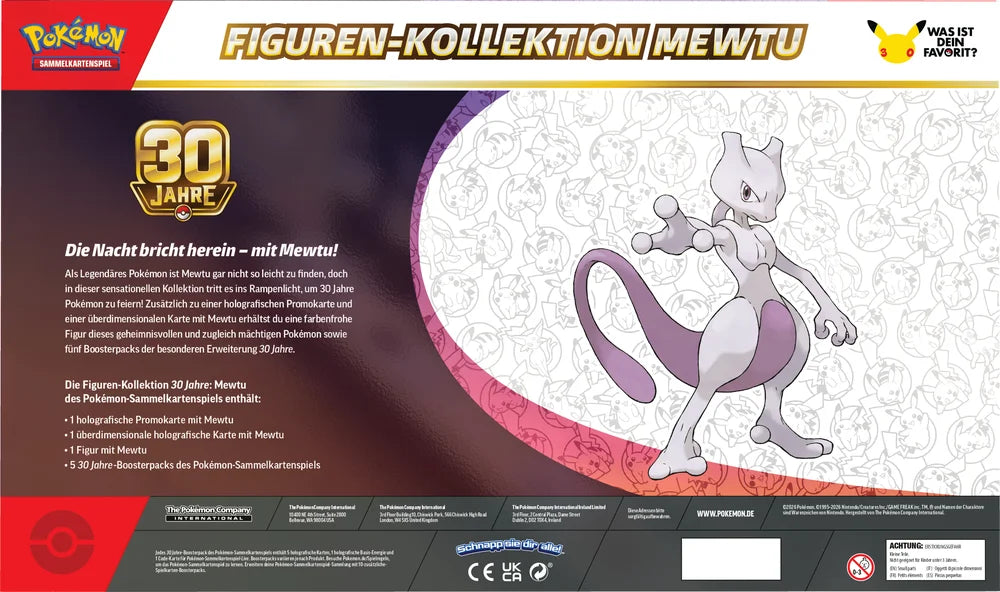 Pokémon-Sammelkartenspiel: Figuren-Kollektion 30 Jahre: Mewtu