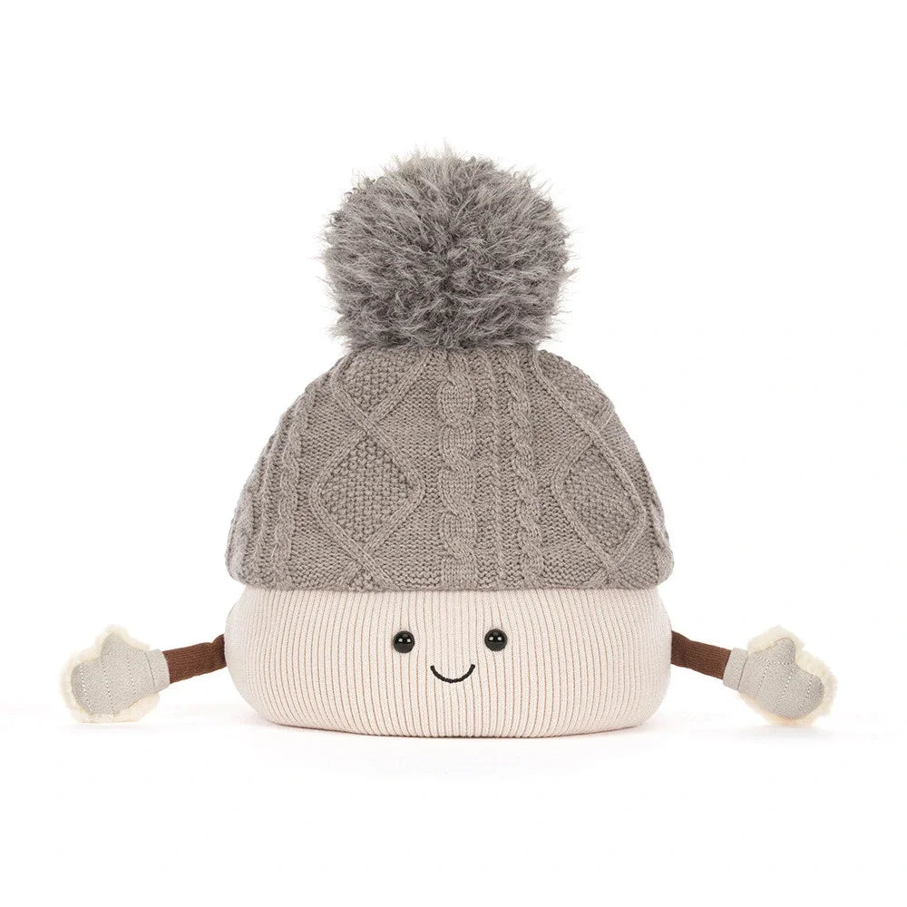 Jellycat Amuseables Pomilly Plüschtier Mütze mit Bommel und Gesicht