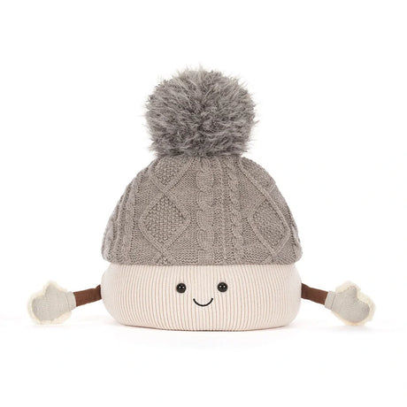 Jellycat Amuseables Pomilly Plüschtier Mütze mit Bommel und Gesicht