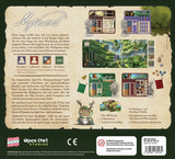 Mythwind Brettspiel Komponenten Spielplan Charaktertafeln Karten Würfel