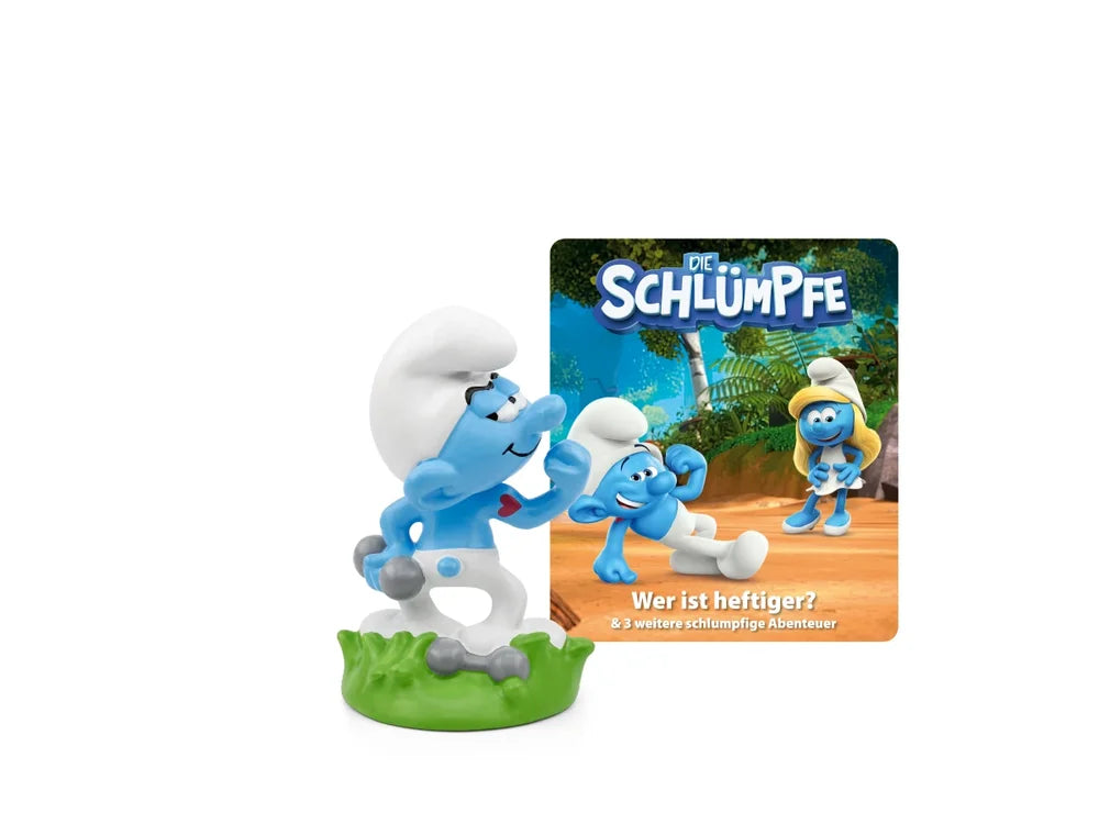 Tonie Hörfigur Wer ist heftiger? & 3 weitere schlumpfige Abenteuer mit Produktverpackungskarte