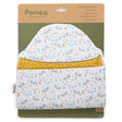 POMEA Puppen Schlafsack Rabbits mit Kaninchen-Muster und gelbem Band ; POMEA Puppen Schlafsack Rabbits mit Hasen-Muster gelb weiß ; POMEA Puppen Schlafsack Rabbits mit Mütze für 30 cm Puppen ; POMEA Puppen Schlafsack Rabbits mit Häschen-Muster, weiß