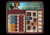 Handwerkerin Spielbrett mit Ressourcen und Aktionsfeldern - Mythwind Brettspiel