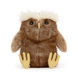 Jellycat Tawoola Owl Plüschtier mit weißem Kopf und braunem Körper