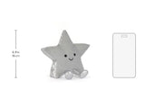Jellycat Amuseables Silver Star Plüsch, 15 cm, mit Größenvergleich