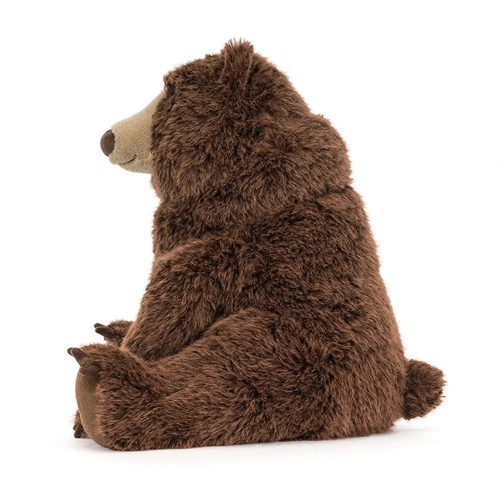 Jellycat Bizzlestomp Bear Kuscheltier braun sitzend Spielzeug