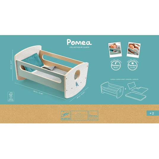 POMEA Puppenwiege Blue Night mit Bettwäsche und Zubehör von Djeco
