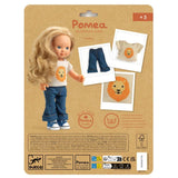 POMEA Puppenkleidung Lovely Ivory mit Löwenshirt und Jeans ; POMEA Puppenkleidung Lovely Ivory mit Löwen-Design für 32cm Puppen ; POMEA Puppenkleidung Lovely Ivory: Löwen-Shirt und Jeans Set ; POMEA Puppe mit blonde Haare, Löwen-Shirt und Jeans-Outfit