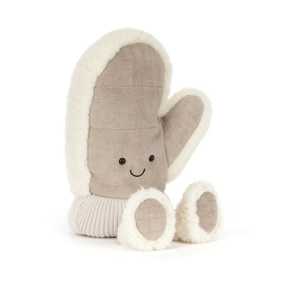 Jellycat Amuseables Fitswell Mitten Handschuh beige weiß Plüsch Spielzeug
