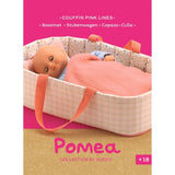 POMEA Puppentragetasche Pink Lines mit Puppe und Zubehör von Djeco ; Pomea Puppentragetasche Pink Lines von Djeco für Puppen bis 36 cm ; POMEA Puppentragetasche Pink Lines mit Puppe und Zubehör ; POMEA Puppentragetasche Pink Lines mit Puppe und Zubehör ; POMEA Puppentragetasche Pink Lines mit Puppe und Zubehör