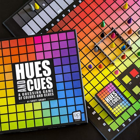 Hues and Cues Farbratespiel mit Farbpalette und Spielmaterial