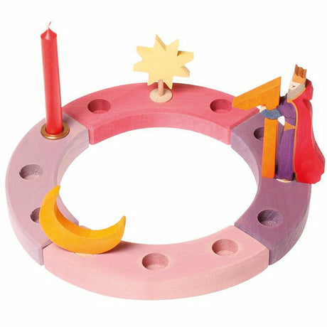 Grimm's | Kleiner Geburtstagsring Rosa-Violett