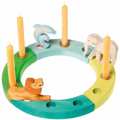 Grimm's | Kleiner Geburtstagsring Grün-Türkis