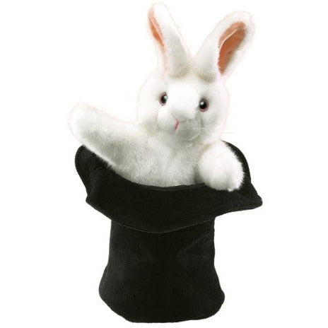 Folkmanis Puppets | Großer Hase im Hut / Large Rabbit in Hat