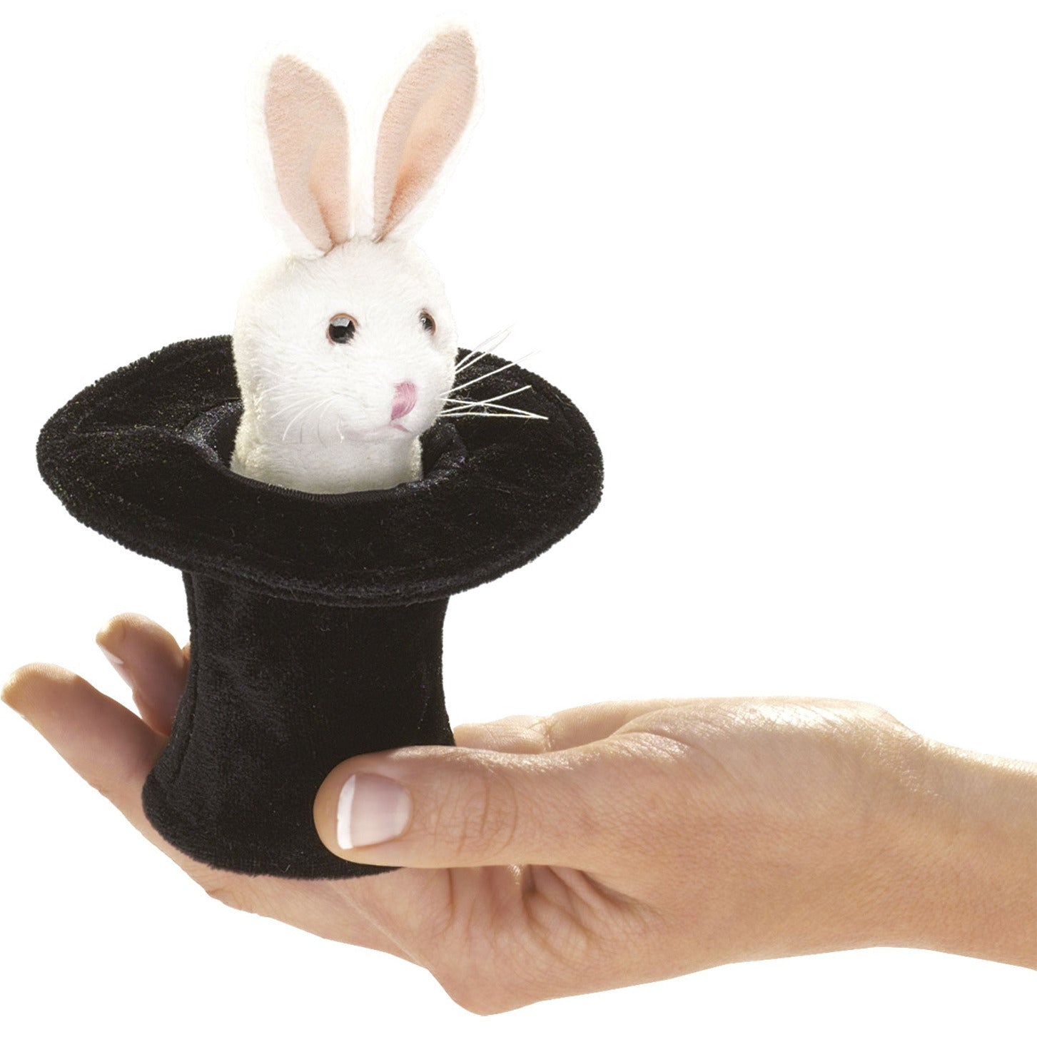 Folkmanis Puppets | Mini Hase im Hut / Mini Rabbit in Hat