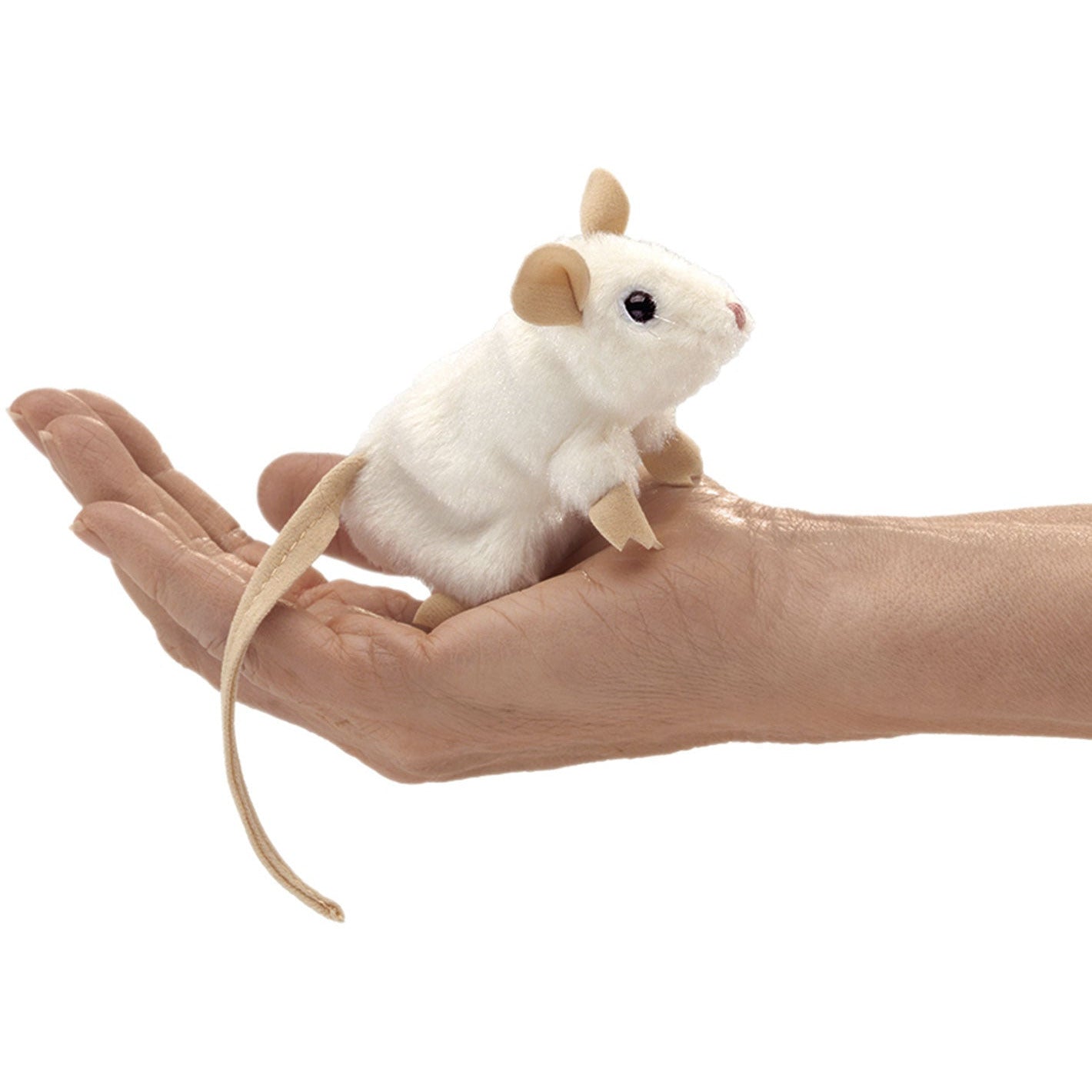 Folkmanis Puppets | Mini white Mouse / Mini Maus, weiß