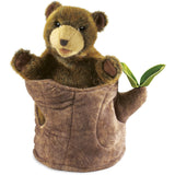 Folkmanis Puppets | Bär im Baumstamm / Bear in Tree Stump