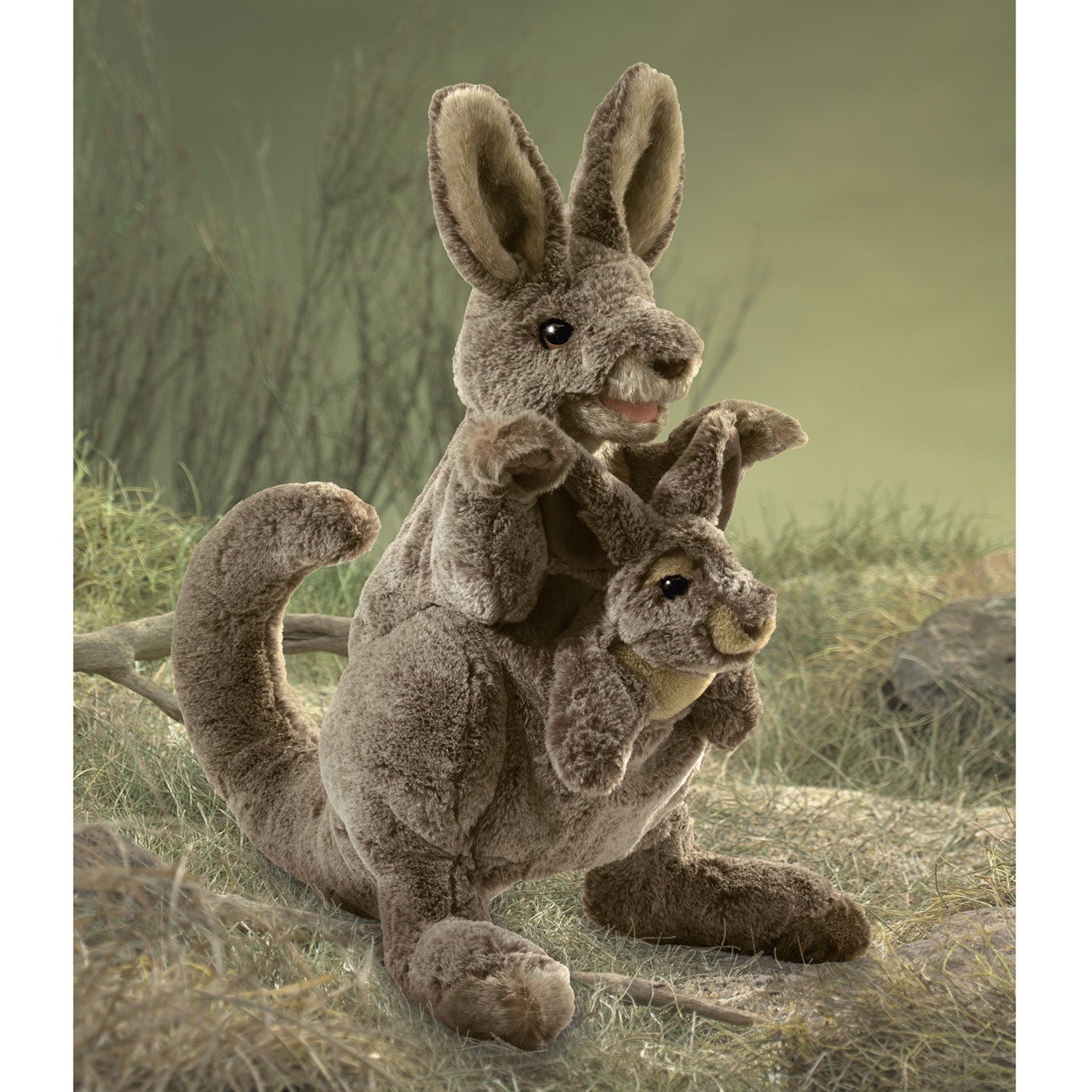 Folkmanis Puppets | Känguru mit Baby / Kangaroo with Joey