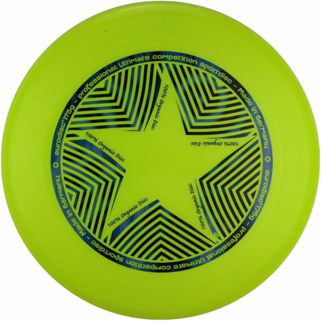 Eurodisc Organic Ultimate Frisbee Star 175g | gelb | 175gr. Ø27,50cm