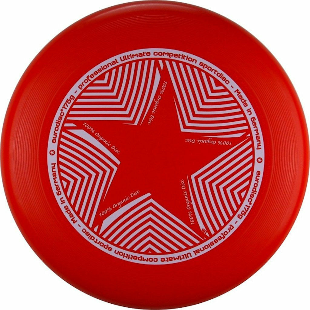 Eurodisc Organic Ultimate Frisbee Star 175g | rot | 175gr. Ø27,50cm