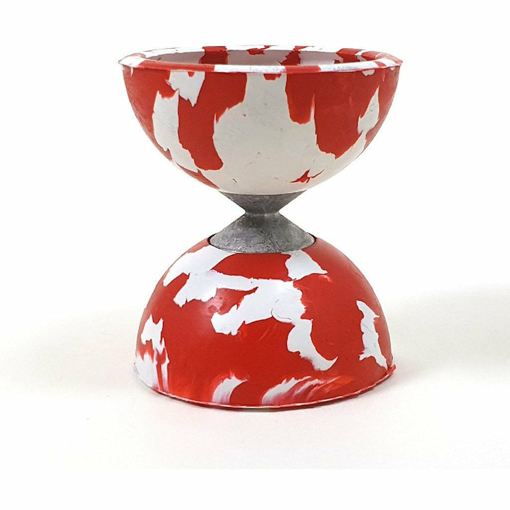 Diabolo Harlekino | weiß/rot | 110gr. Ø66,00mm  H74mm