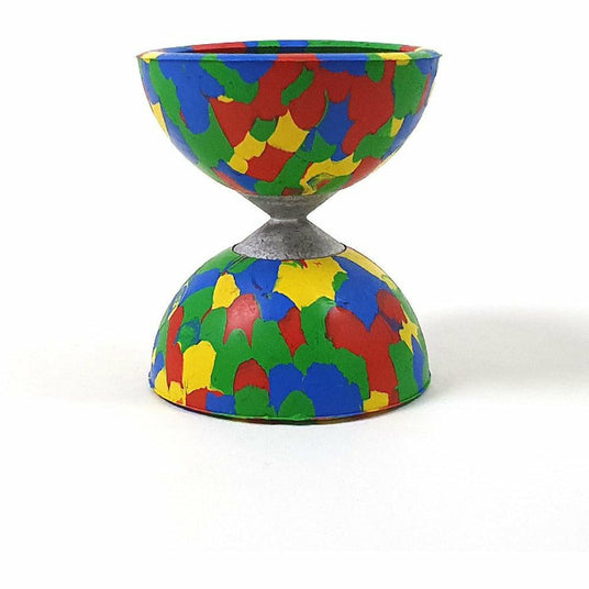 Diabolo Harlekino | rot/gelb/blau/grün | 110gr. Ø66,00mm  H74mm