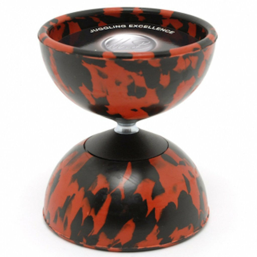 Diabolo Harlekin Medium | schwarz/rot | 200gr. Ø100,00mm H 115mm
