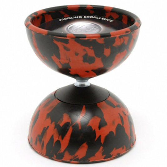 Diabolo Harlekin Medium | schwarz/rot | 200gr. Ø100,00mm H 115mm