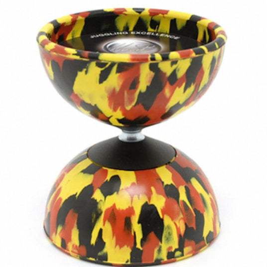 Diabolo Harlekin Medium | schwarz/rot/gelb | 200gr. Ø100,00mm H 115mm