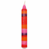 Ahrens | Kerze bunte Streifen rot/lila