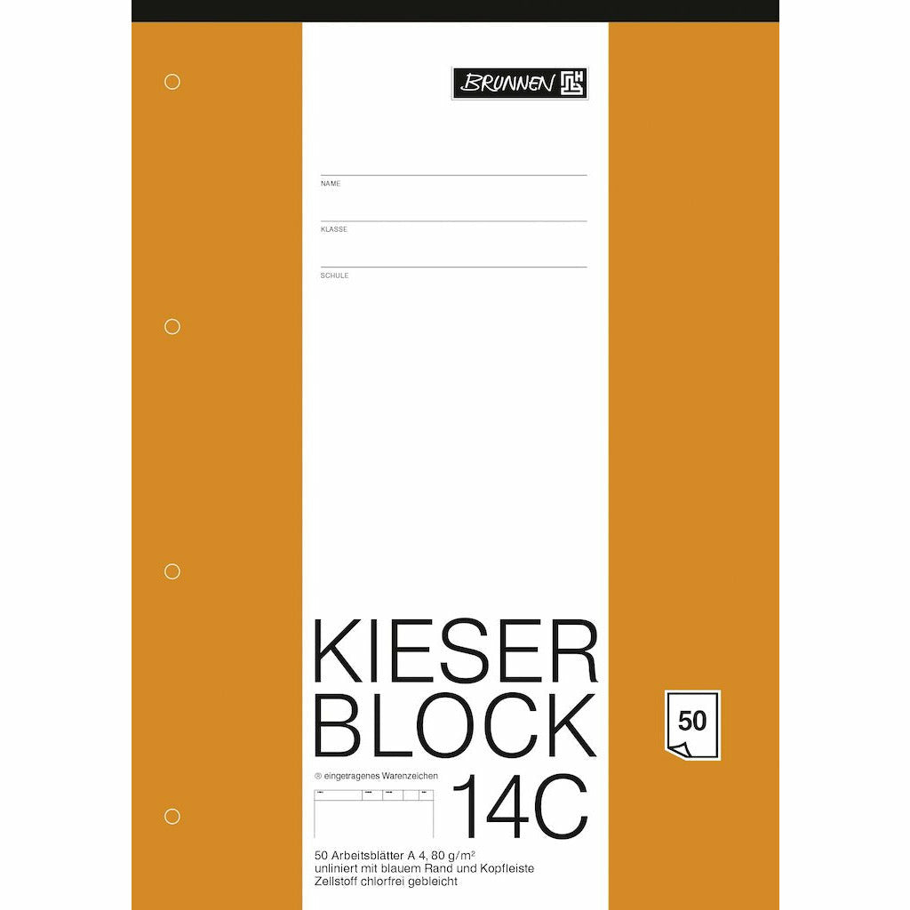 Block A4 Kieserblock unliniert 50Bl