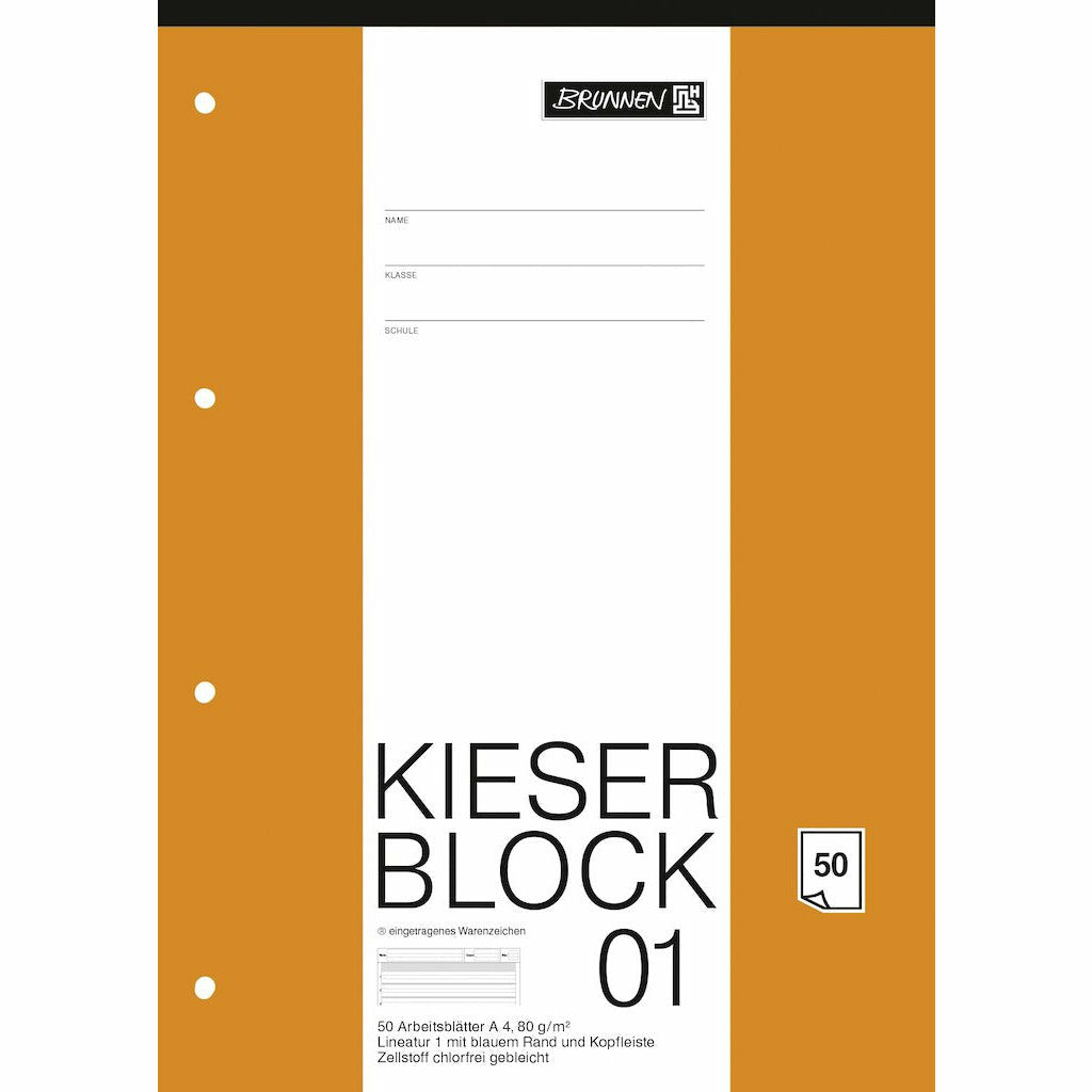 Block A4 Kieserblock Lin1 50Bl