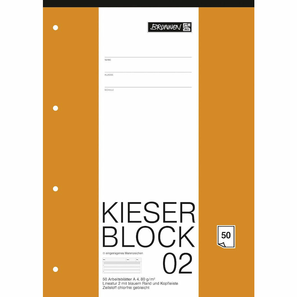 Block A4 Kieserblock Lin2 50Bl