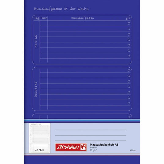 Hausaufgabenheft A5 48Bl