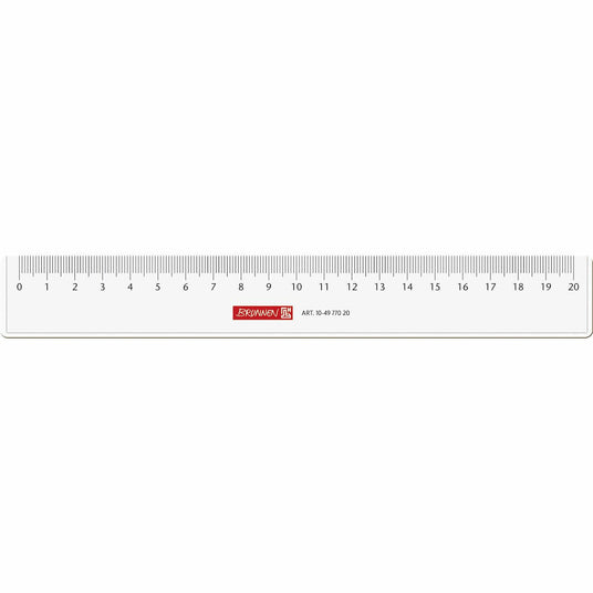 Lineal 20cm glasklar