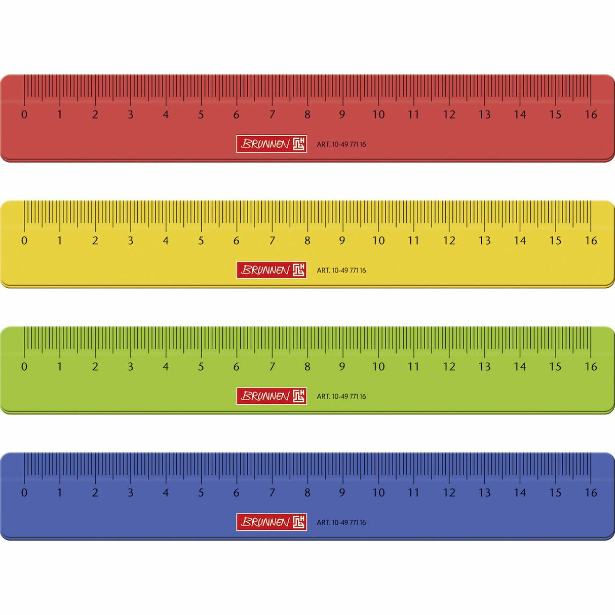 Lineal 16cm sort