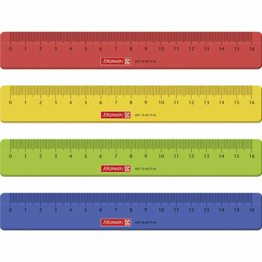 Lineal 16cm sort