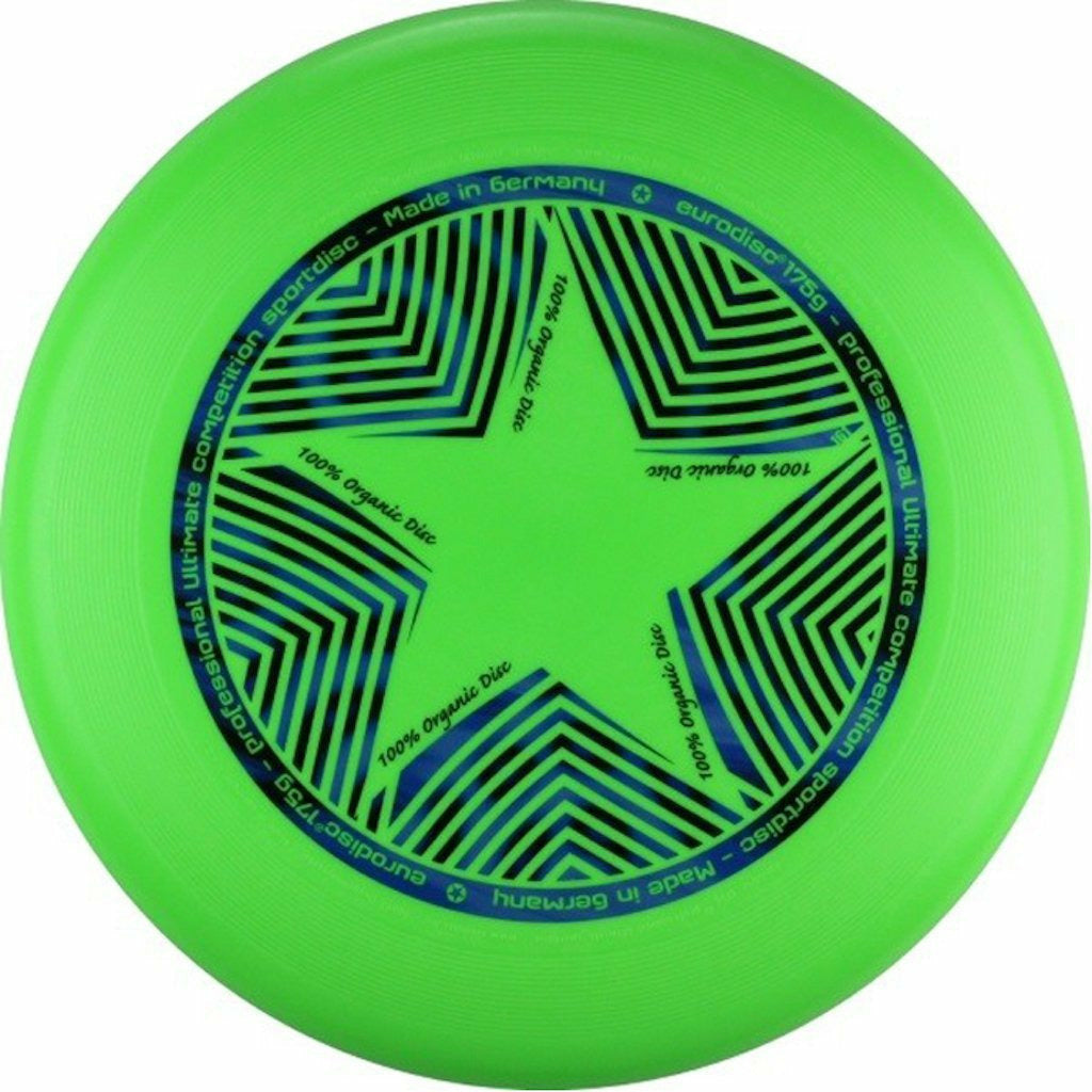 Eurodisc Organic Ultimate Frisbee Star 175g | grün | 175gr. Ø27,50cm