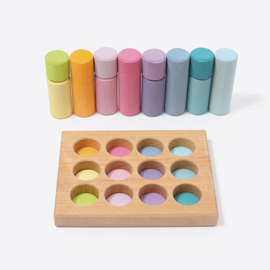 Grimm's | Steckspiel Kleine Walzen Pastell