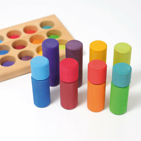 Grimm's | Steckspiel Kleine Walzen Regenbogen