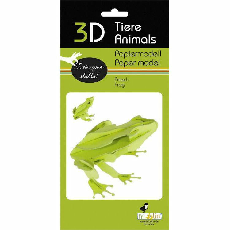 3D-Modell | Frosch | Spezialkarton | gelasert