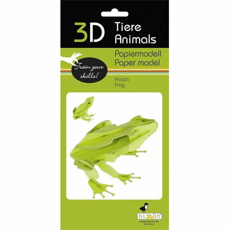 3D-Modell | Frosch | Spezialkarton | gelasert