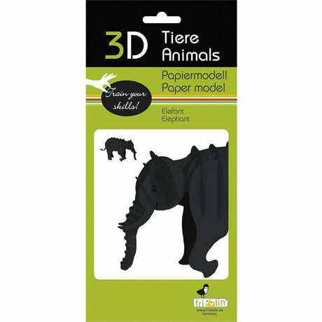 3D-Modell | Elefant | Spezialkarton | gelasert