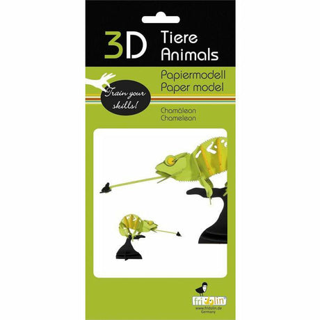 3D-Modell | Chamäleon | Spezialkarton | gelasert