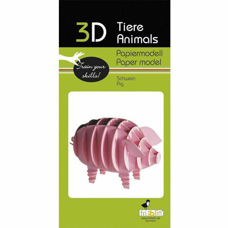 3D-Modell | Schwein | Spezialkarton | gelasert