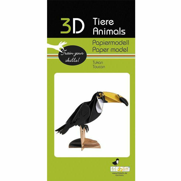 3D-Modell | Tukan | Spezialkarton | gelasert