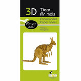 3D-Modell | Känguru | Spezialkarton | gelasert