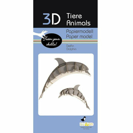 3D-Modell | Delfin | Spezialkarton | gelasert