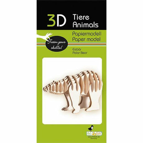 3D-Modell | Eisbär | Spezialkarton | gelasert